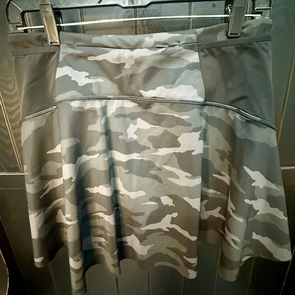 Athleta Gray Camouflage Skater Skirt - Picture 2 of 7